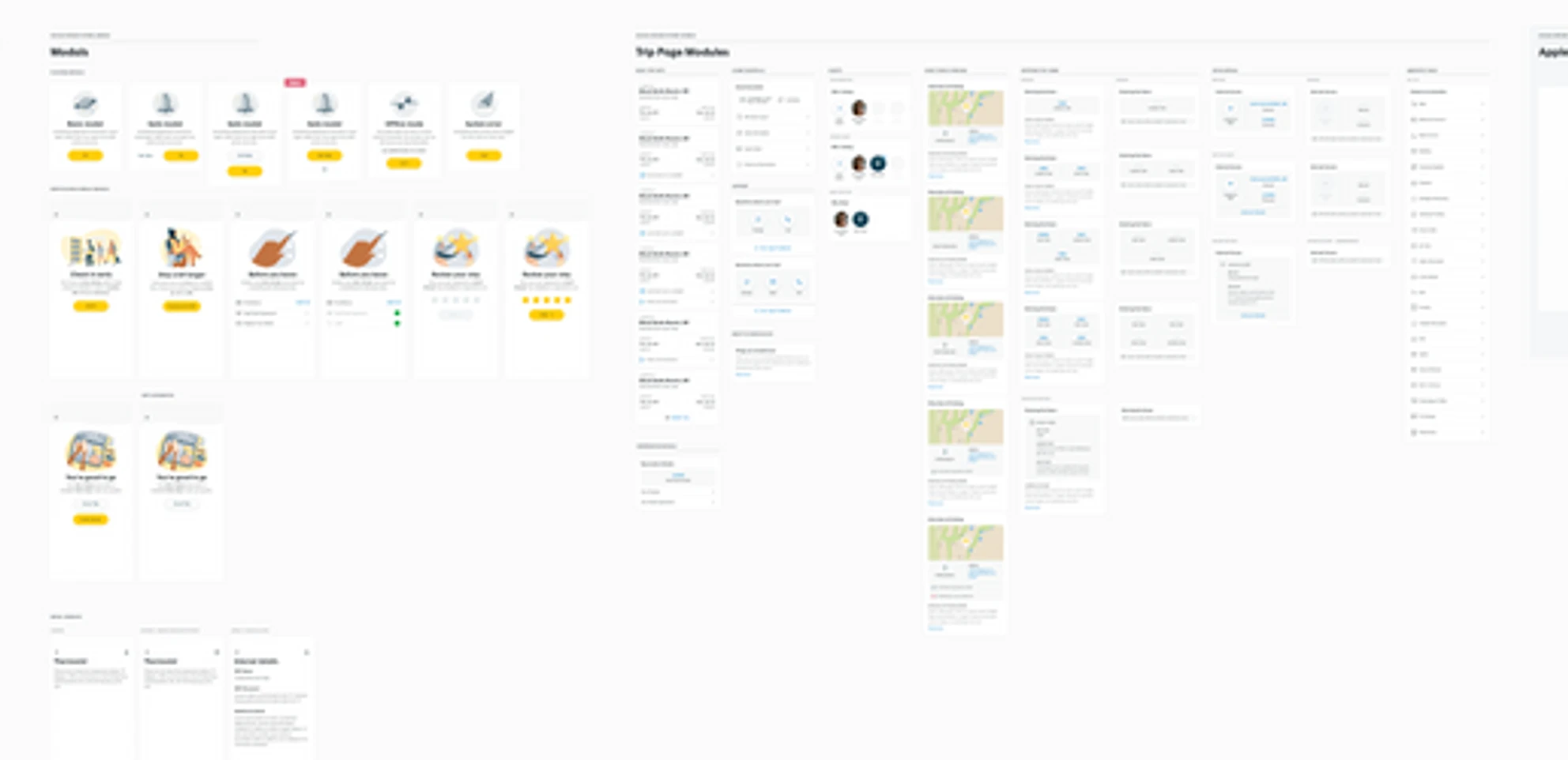 Pattern library of components and styles