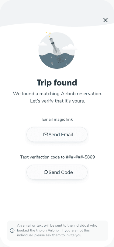 App screen: verify your identity