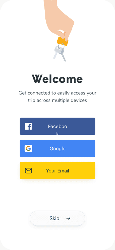 App screen: sign in to your account