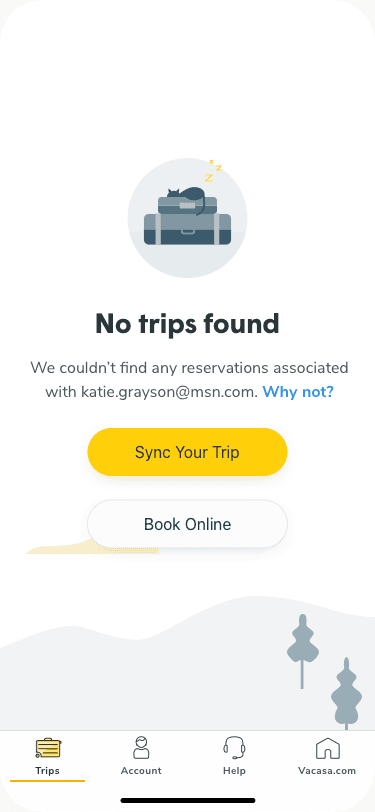 App screen: account connected