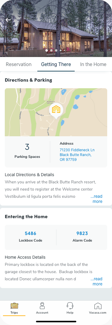 App screen: in the home tab